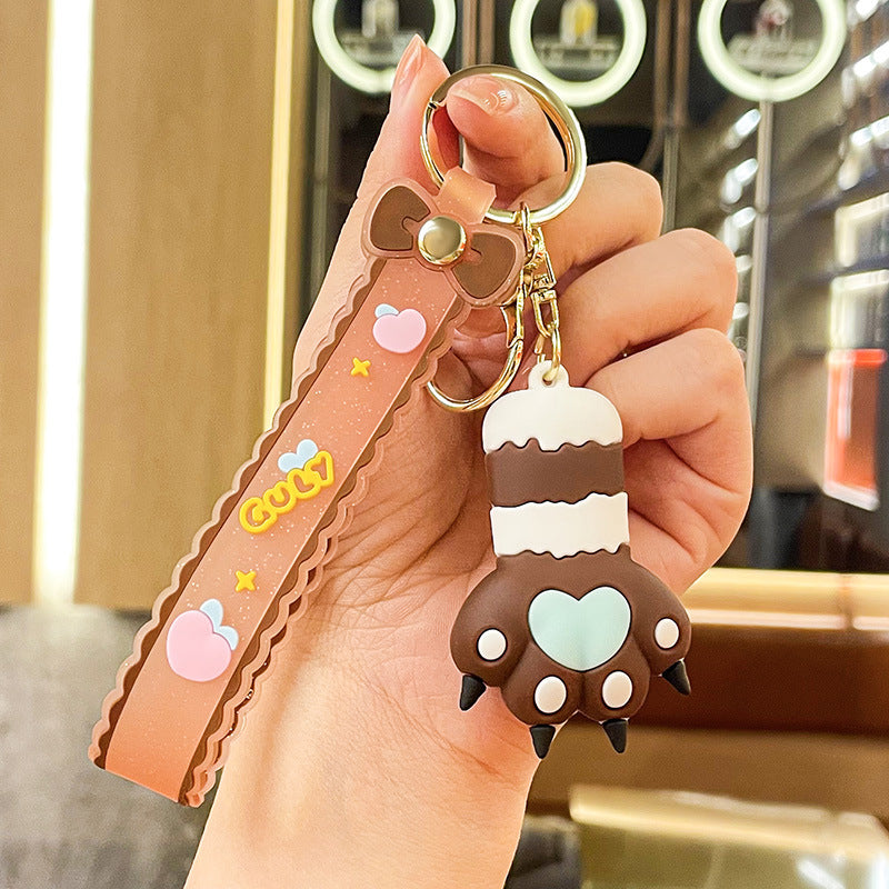 Wholesale PVC Cartoon Cute Cat Claw Keychain
